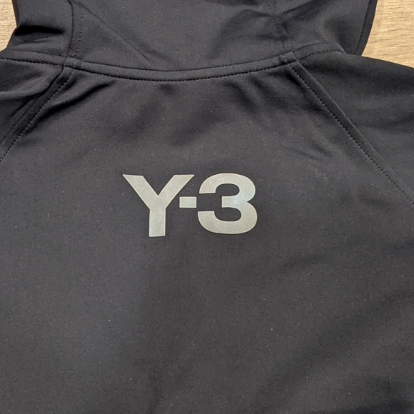Mens Y-3 "CH1" Knit Shell Full Zip Up Hoodie Black - Picture 3 of 7